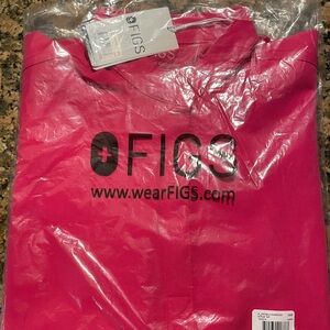 Figs Shocking Pink Rafeala Oversized Scrub Top